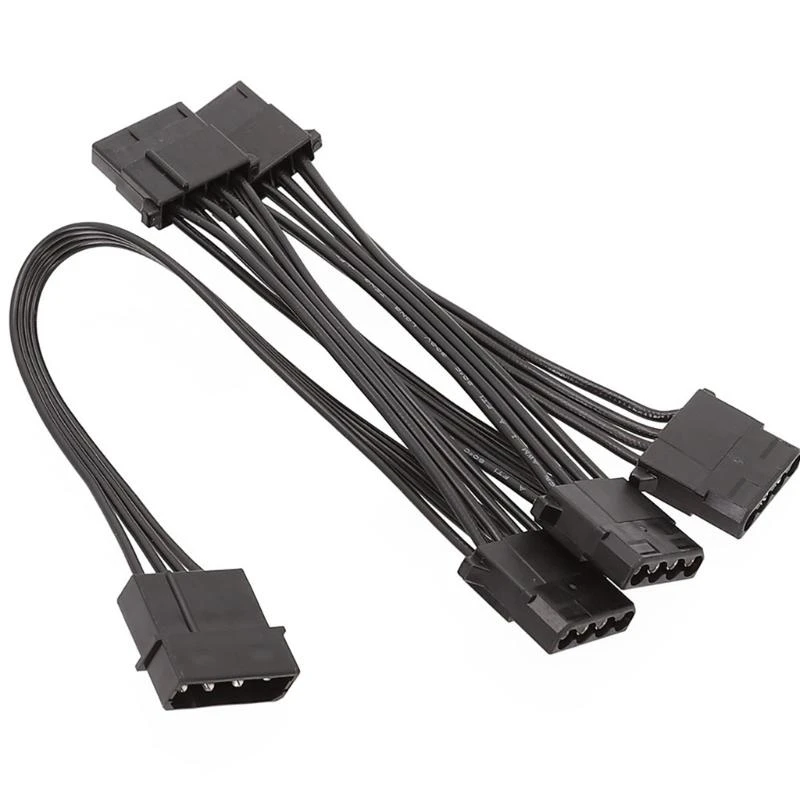 IDE Big 4Pin 1 to 5 Power Extension Cable Hard Disk Driver Power Splitter Cable for SSD HDD Power Splitter Adapter