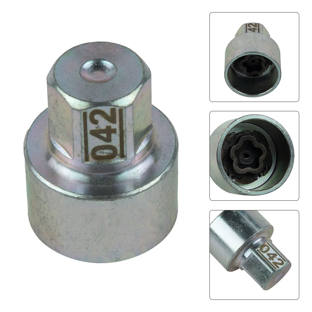 Car Tire Wheel Lock Lugnut Anti-theft Screw Nut Bolt #42 Removal Key Socket For BMW 1 3 4 5 6 7 Series