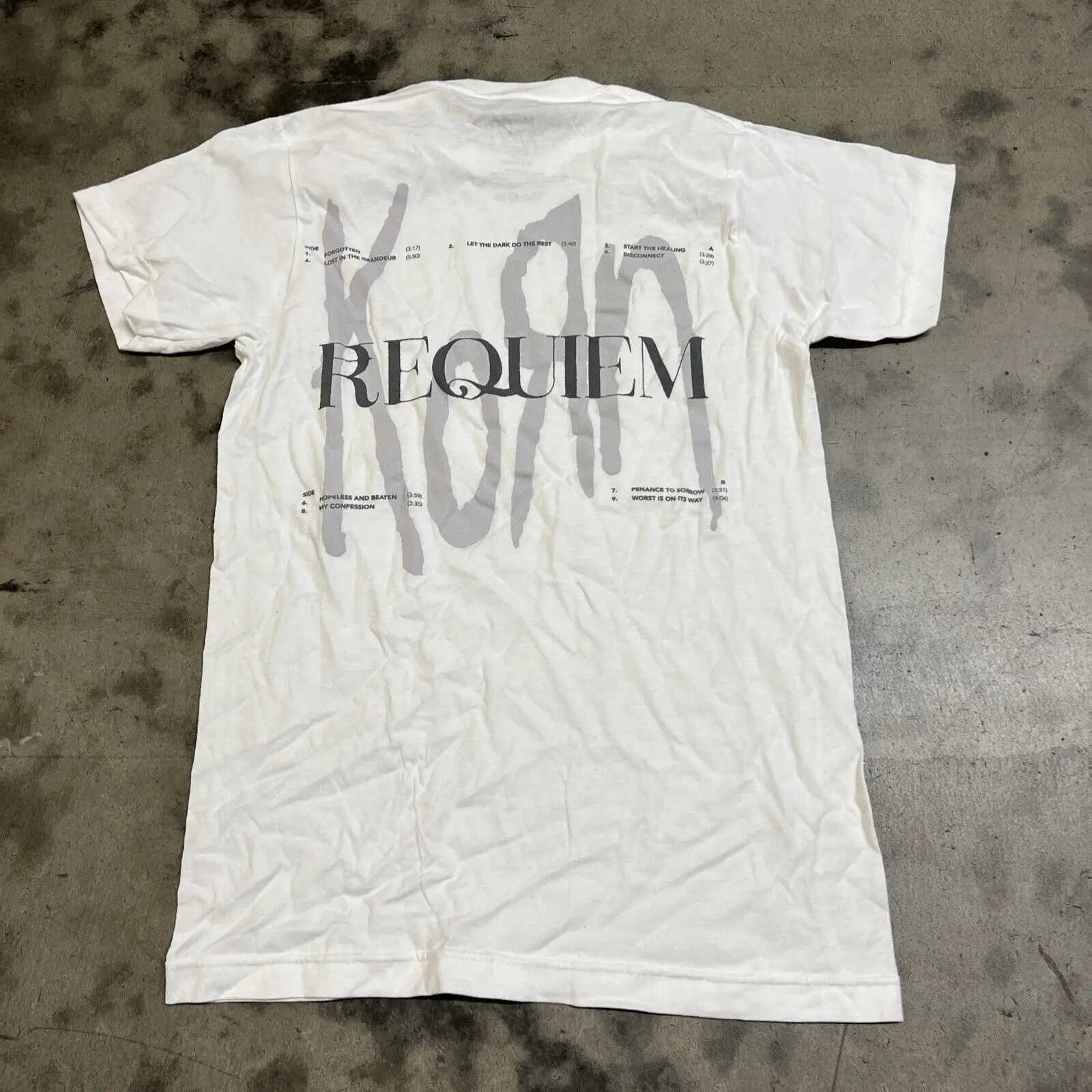 Korn ÄòRequiem Äô White  Mens T Shirt Size M