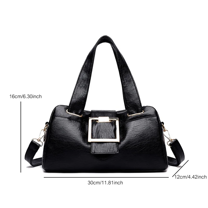 Women Multi-layers Top-handle Bag Quality Leather Handbags Purses Female Luxury Designer Large Capacity Boston Ladies Sac A Main