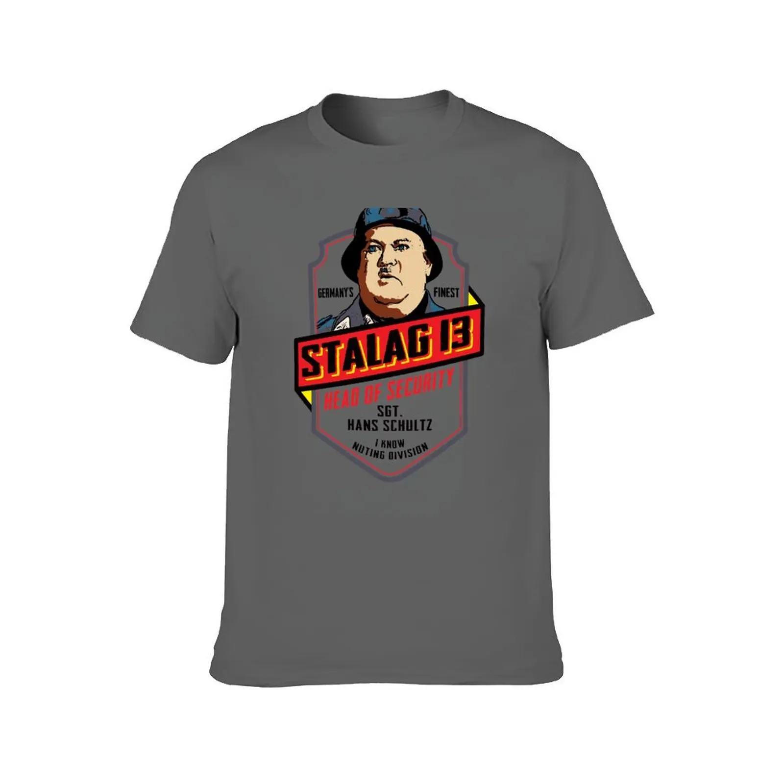 Stalag 13 Sgt. Schultz Head of Security Hogan's Heroes T-Shirt Man t-shirt tees summer top shirts men