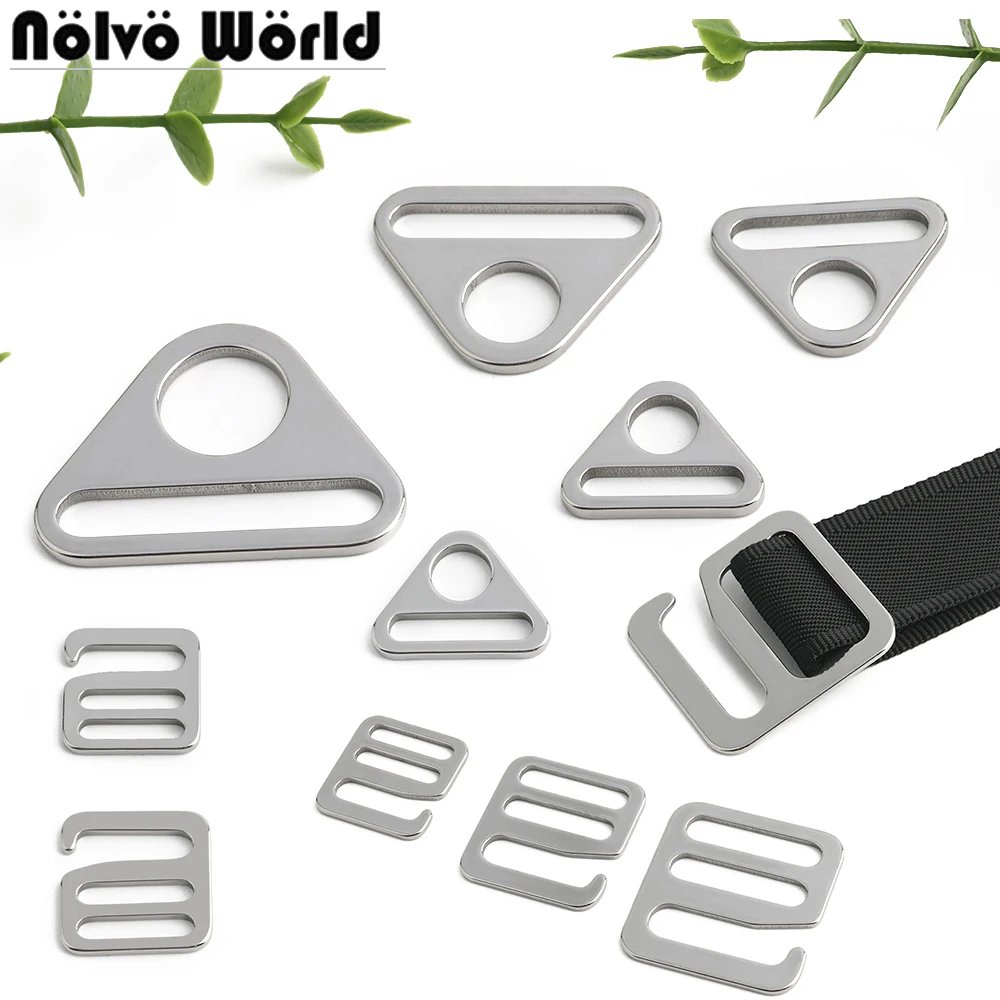 

20/40/100PCS 15-20-25-32-38mm Triangle Ring Buckle Release G Hook For DIY Leather Bag Side Strap Backpack Webbing Accessories