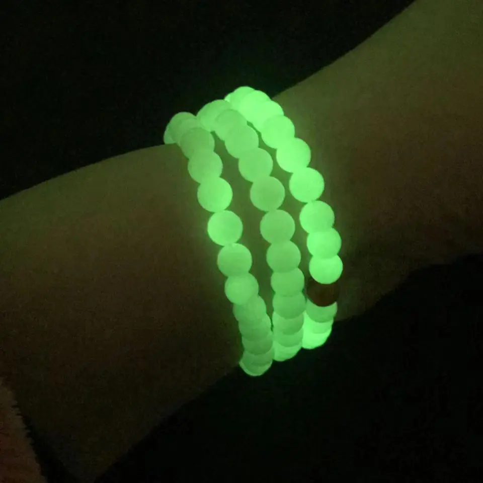 2 قطعة مسلم 33/99 الخرز الوردية تسبيح توهج في الأخضر الداكن مضيئة الحجر الإسلامي TAsbih سبحة صلاة عيد رمضان هدية