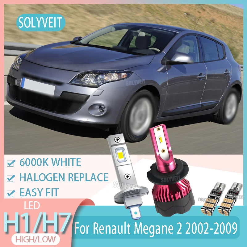 

Energy Saving Shockproof Easy Fit H1 H7 LED HIGH LOW HEADLIGHT FOR Renault Megane 2 2002 2003 2004 2005 2006 2007 2008 2009