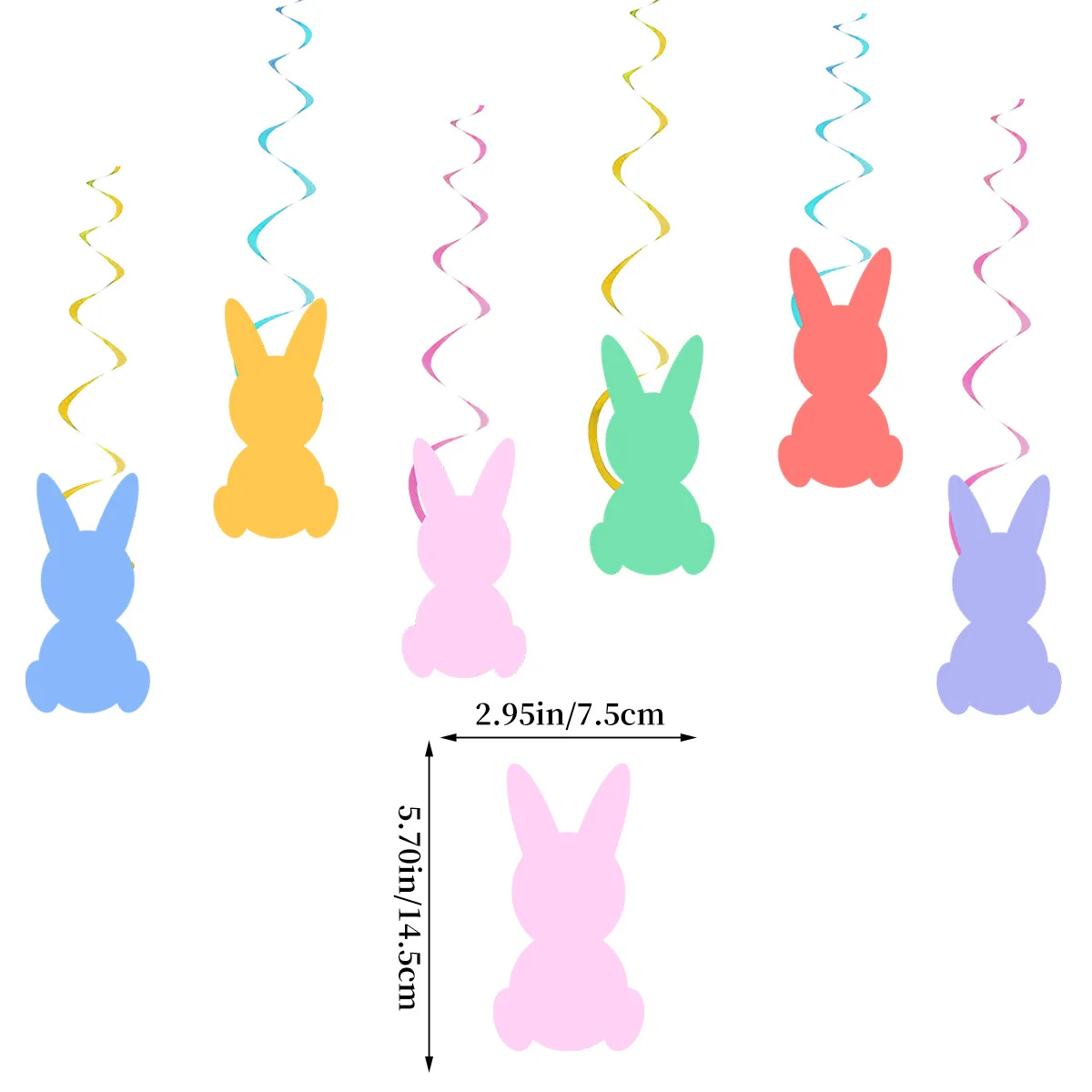 Easter Banner Easter Sign Garlands Rabbit Swirl Hanging Decoration Easter Egg Carrot Bunny Banner Happy Easter Party Decorations