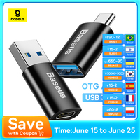 Baseus USB OTG Data Transfer Adapter Type C Female to USB Male Converter Fast Charging Adapter For Laptop Macbook Samsung