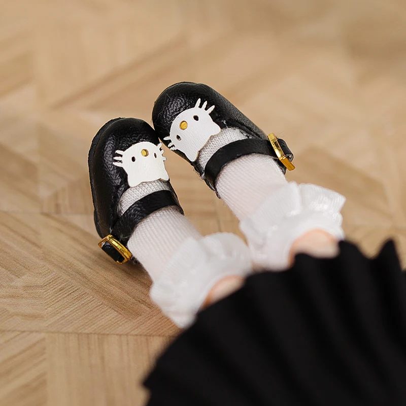 1 زوج من OB11 دمية حذاء طفل هريرة نمط لطيف أحذية رياضية 1/12 Bjd دمية الأحذية الديكور انفصال دمية المواد البلاستيكية #2