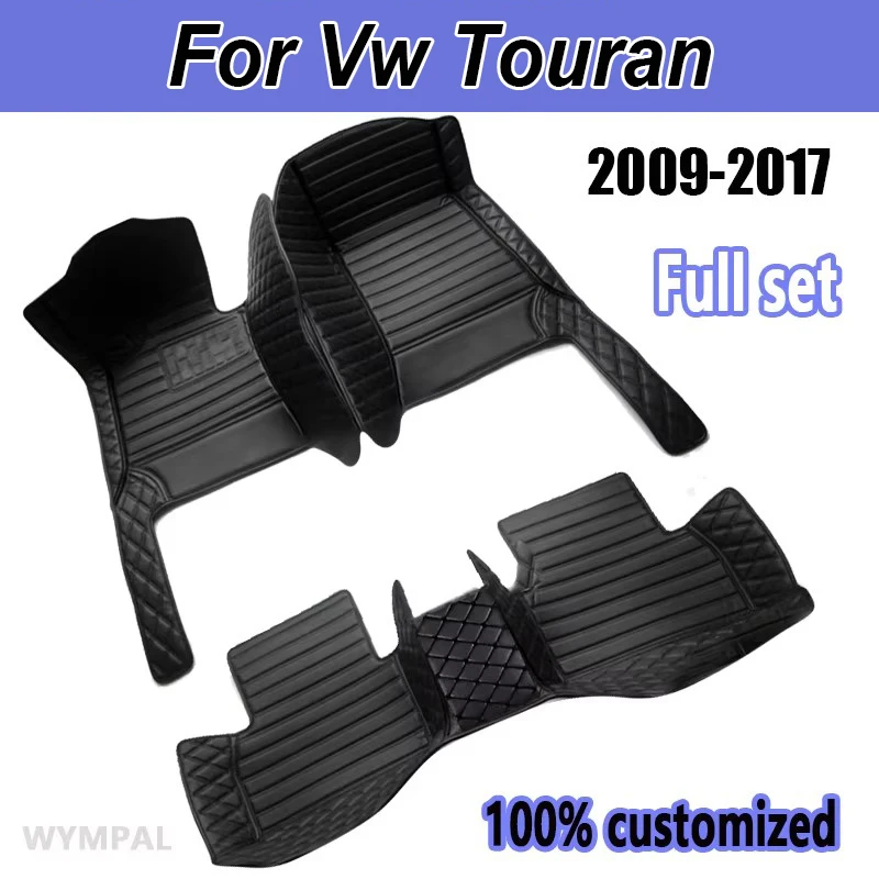 Car Floor Mats For Volkswagen Touran 5-Seat 2006 2007 2008 2009 2010 2011 2012 2013 2014 2015 Car Trunk Mat Carpet Cover