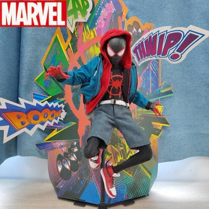 Original 1/6 Mms567 Marvel Spider-man Into The Spider-verse Figurine Miles Morales Anime Action Figure Collection Model Toy