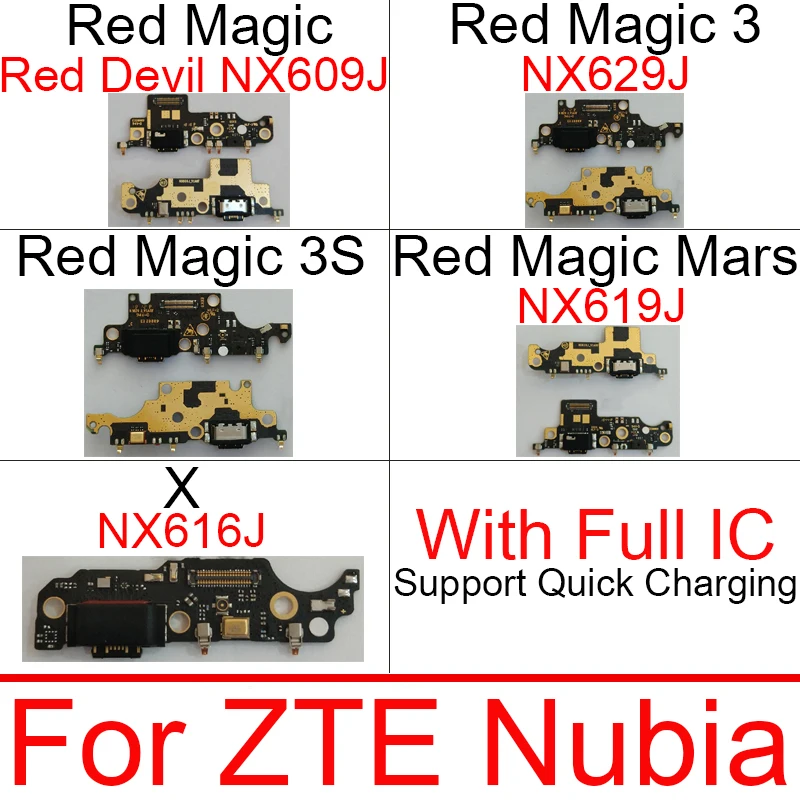 

USB Charging Board For ZTE Nubia Red Magic 3 3S Mars X NX616J NX619J NX629J Red Devil NX609J Usb Charger Port Board Repair Parts