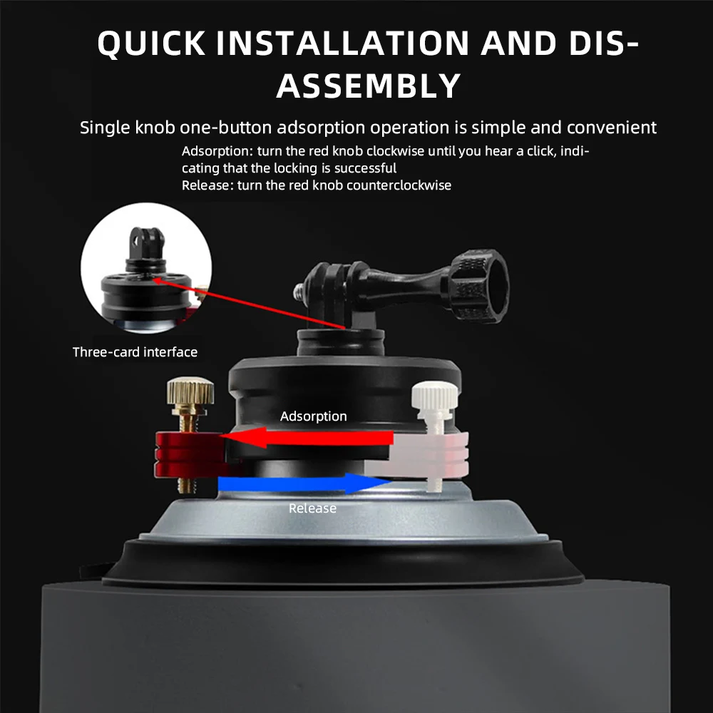 Крепление на вакуумную присоску для DJI Pocket 3, мультирасширительное автомобильное лобовое стекло, держатель для приборной панели, адаптер, аксессуары для настольного крепления