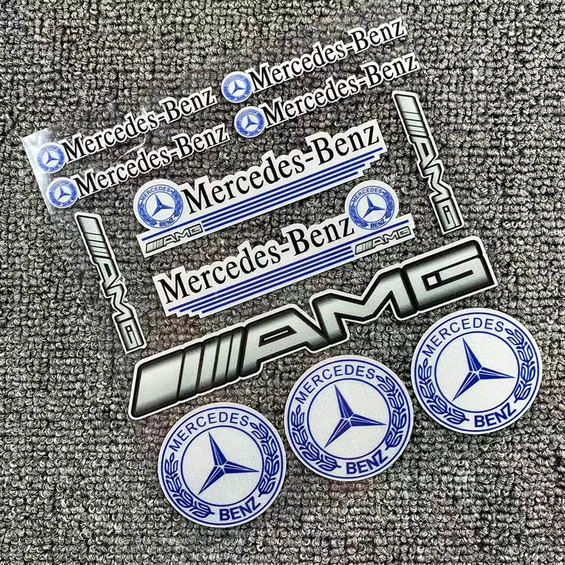 PVC Reflective Scratch Car Body Stickers For Mercedes Benz AMG W206 W204 W205 W212 W213 W221 W222 W223 W251 W464 W240 W211 GLE