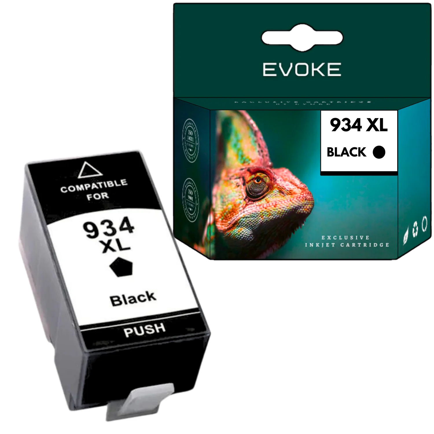 Evoke Compatibele Inkt voor Hp 934XL Hp934 C2P23Ae Zwart 55 ml 2150 Pagina's Officejet 6812 6815 6820 6822 6825; Officejet Pro 6230 6235 6239 6830 6835