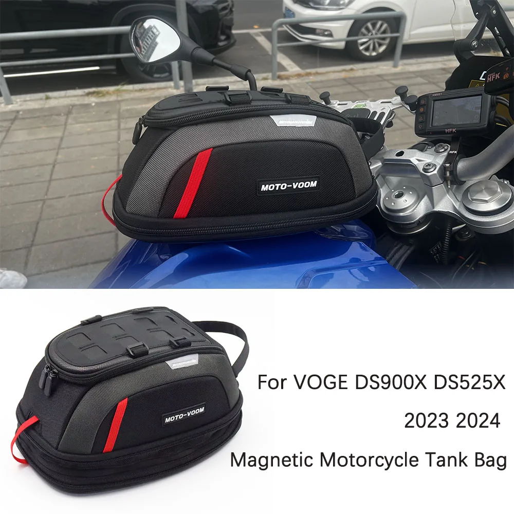 

For VOGE 900DS 900DSX 900 DS/DSX DS525X Motorcycle Magnetic Motorcycle Tank Bag Portable Card Phone Tool Bag Black 2023 2024
