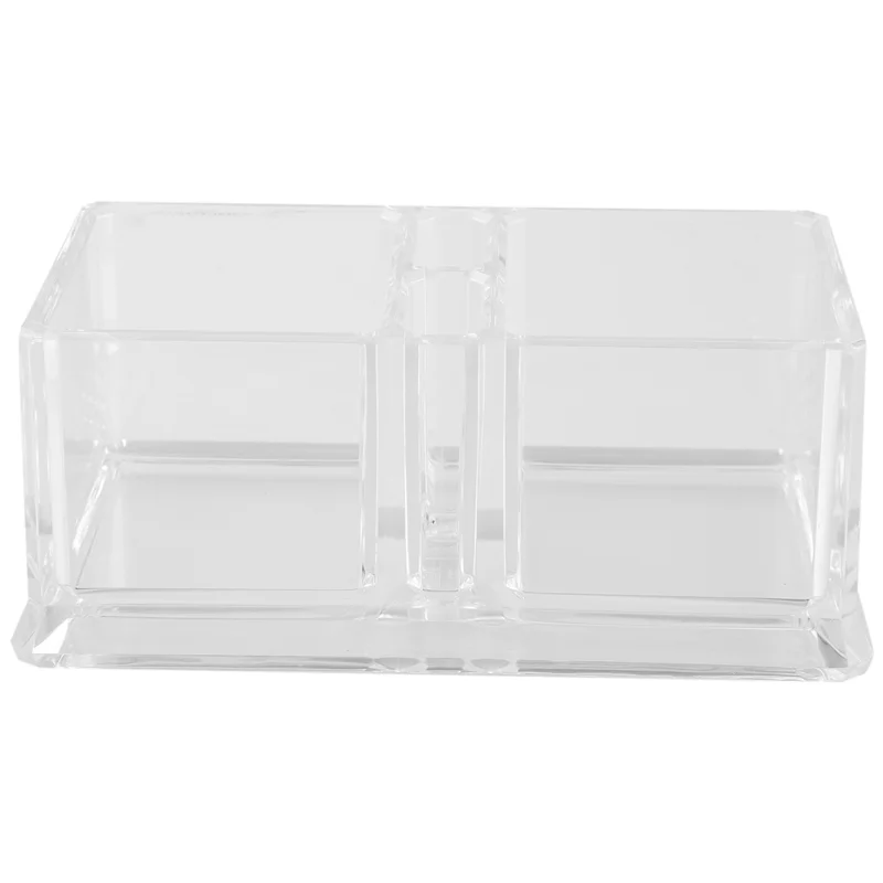 Soporte acrílico transparente para bolsas de té, caja organizadora de almacenamiento de 15x8x6cm, 2 rejillas