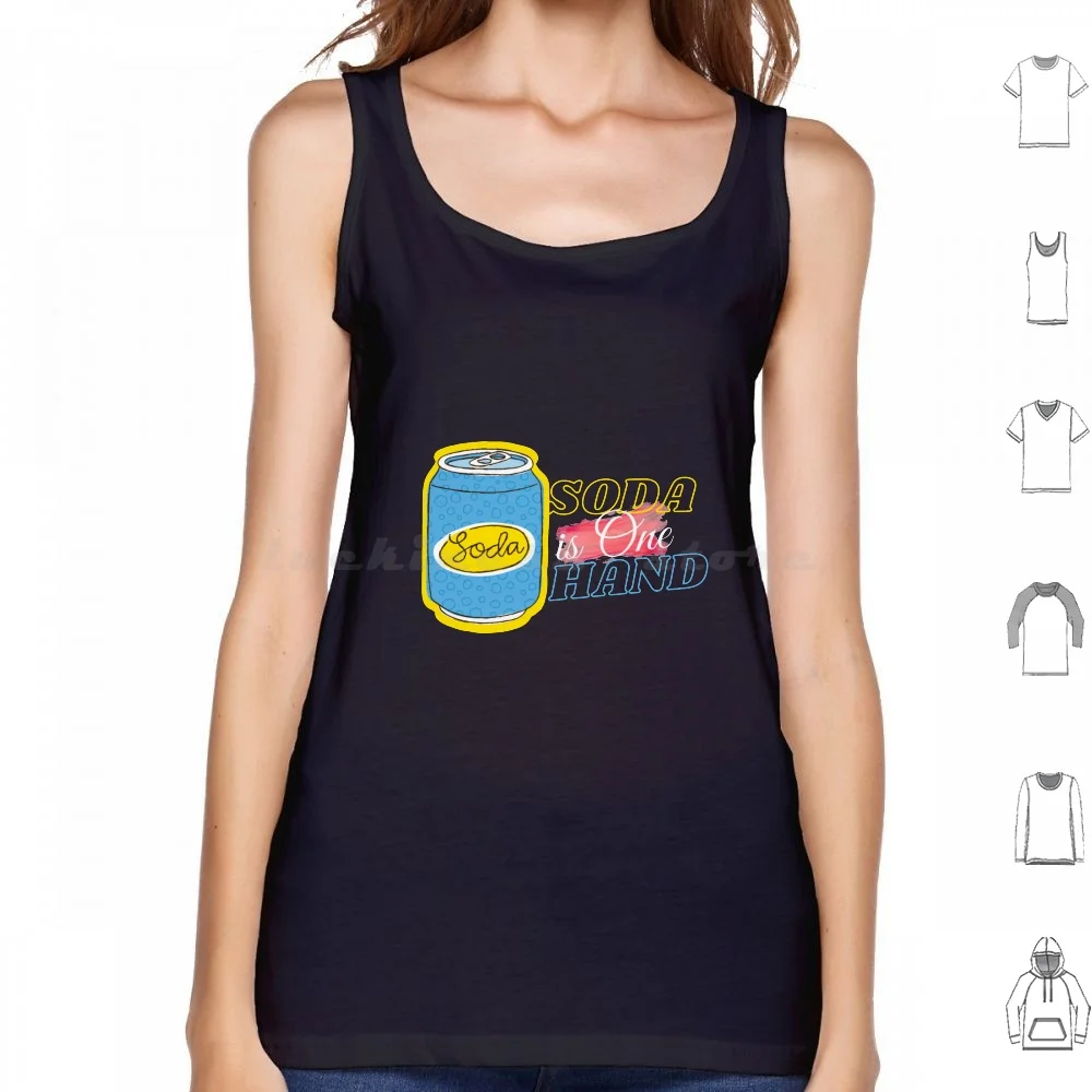 Soda Is One Hand-Drink Can Tank Tops estampado de Cara de algodón Pils Bier Colruyt Beer Everyday Tis Cara Trut Drinking