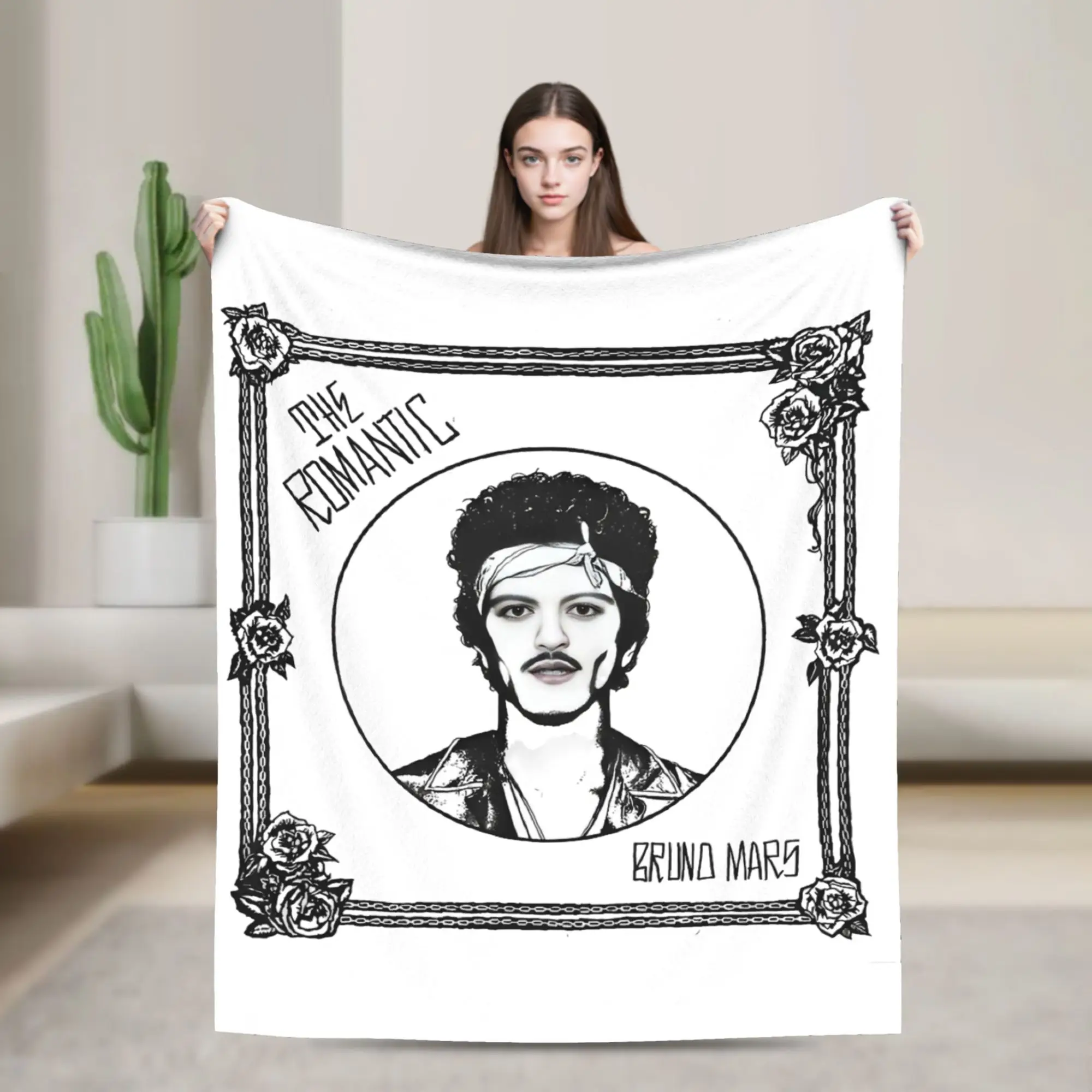 

Bruno Mars I Just Might Retro Romantic Portrait Blankets Fleece Multifunction Thin Throw Blanket for Bedding Bedding Throws