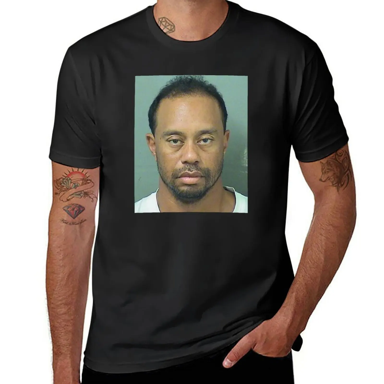 

New Tiger Mugshot T-Shirt t-shirts man hippie clothes summer clothes t shirt men