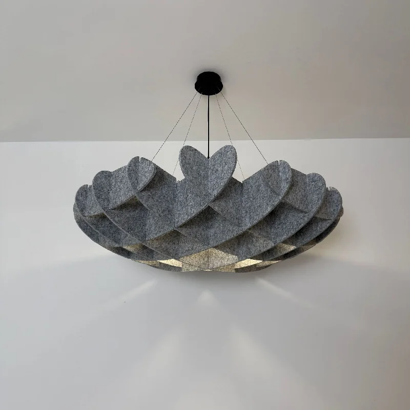 Modern Felt Pendant Lamp Creative Waffle Office Chandelier Restaurant Minimalist Led Light Sound-absorbing Cotton Lighting Decor