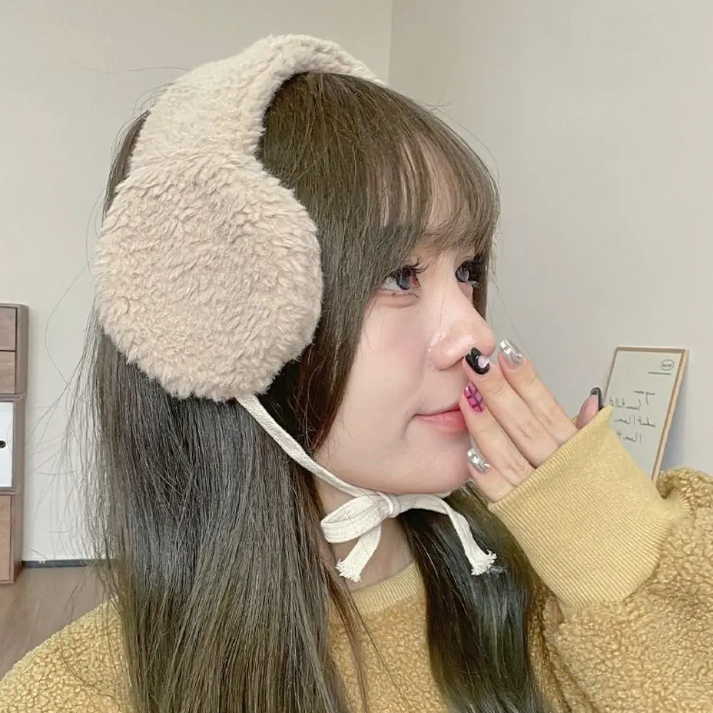 Lovely Korean Y2k Plush Earmuffs Handmade Subculture JK lolita Earflap Soft Warm Outdoor Winter Ear Cover Female