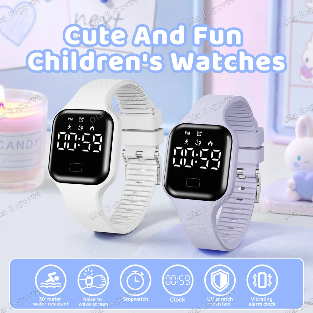 Smartwatch Digital Watches For Kid Boy With Alarm - Modny Smartwatch dla Dzieci Unisex LED