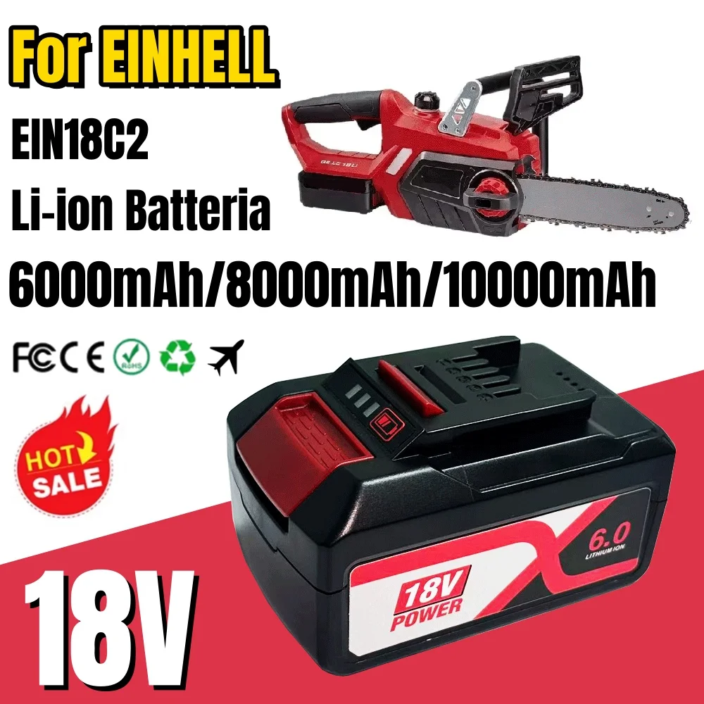 New For EINHELL EIN18C2 6Ah 8Ah 10Ah Li-ion 18V Replacement Battery  Power X-change PX-BAT4 4511396 4511437 Power Tools