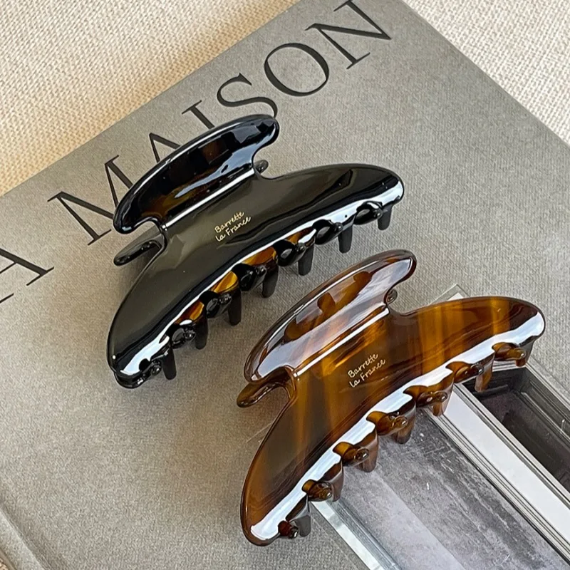 

New Retro Korean Acetate Hair Claw Large Crab Hair Clips Shark Clip Simple Hairpin Fashion Hair Accessories for Woman Girls