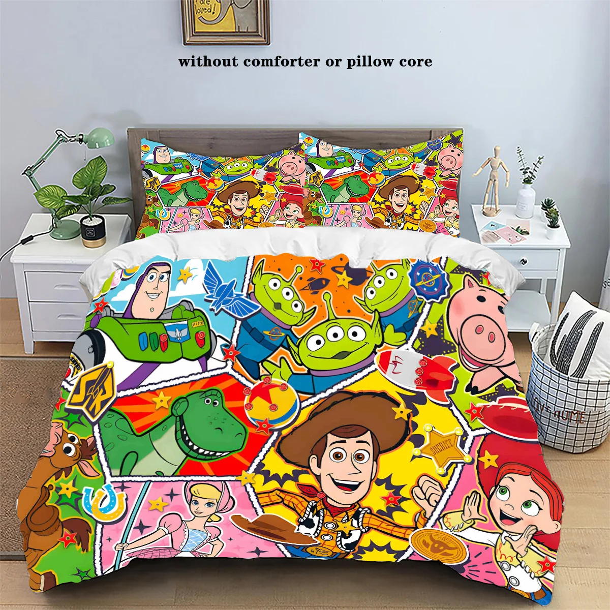 New Design Toy Story Bedding Sets Buzz Lightyear Woody Comforter Cover Bed Cover Duvet Cover Pillow Case 2-3 Pieces Sets