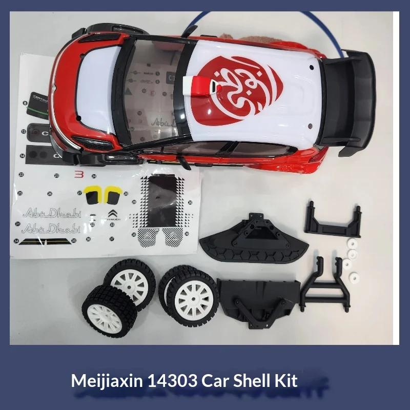 New MJX 14303  Rally RC Car Body Kit Brushless Drift Lighted Shell Bracket Front Rear Anti Collision Parts For RC Racers