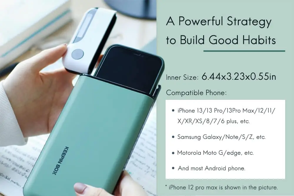 Cell Phone Lock Box with Timer for iPhone and Android,Help to Be Self-Discipline and Focus, Prevent Phone Addiction