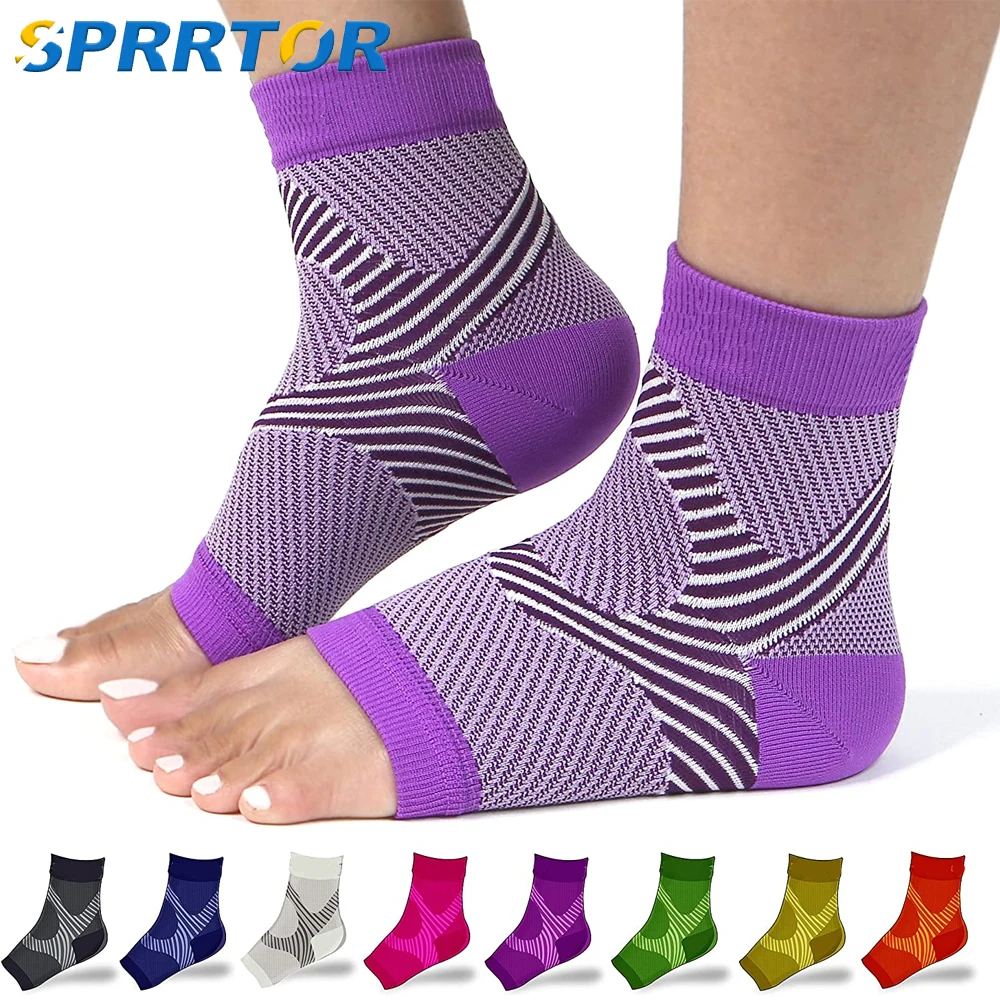 

1Pair Sports Ankle Brace Compression Plantar Fasciitis Socks Sleeves, Foot & Arch Support. Heel Pain, Achilles Tendonitis Relief