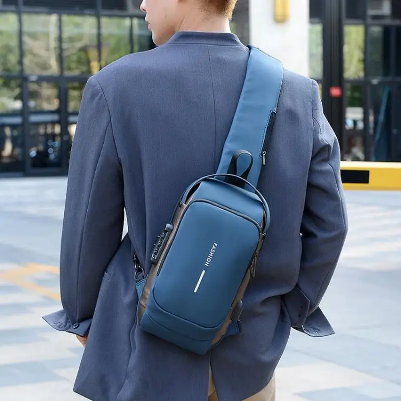 Fashion Men's Chest Bag Waist Packs High Quality Oxford Crossbody Bag Chest Pack Anti-theft Design Men's Handbag Shoulder Bag