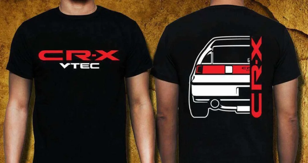 Hot Sale 100% cotton Classic Japanese car fans CRX VTEC Tee SHIRT