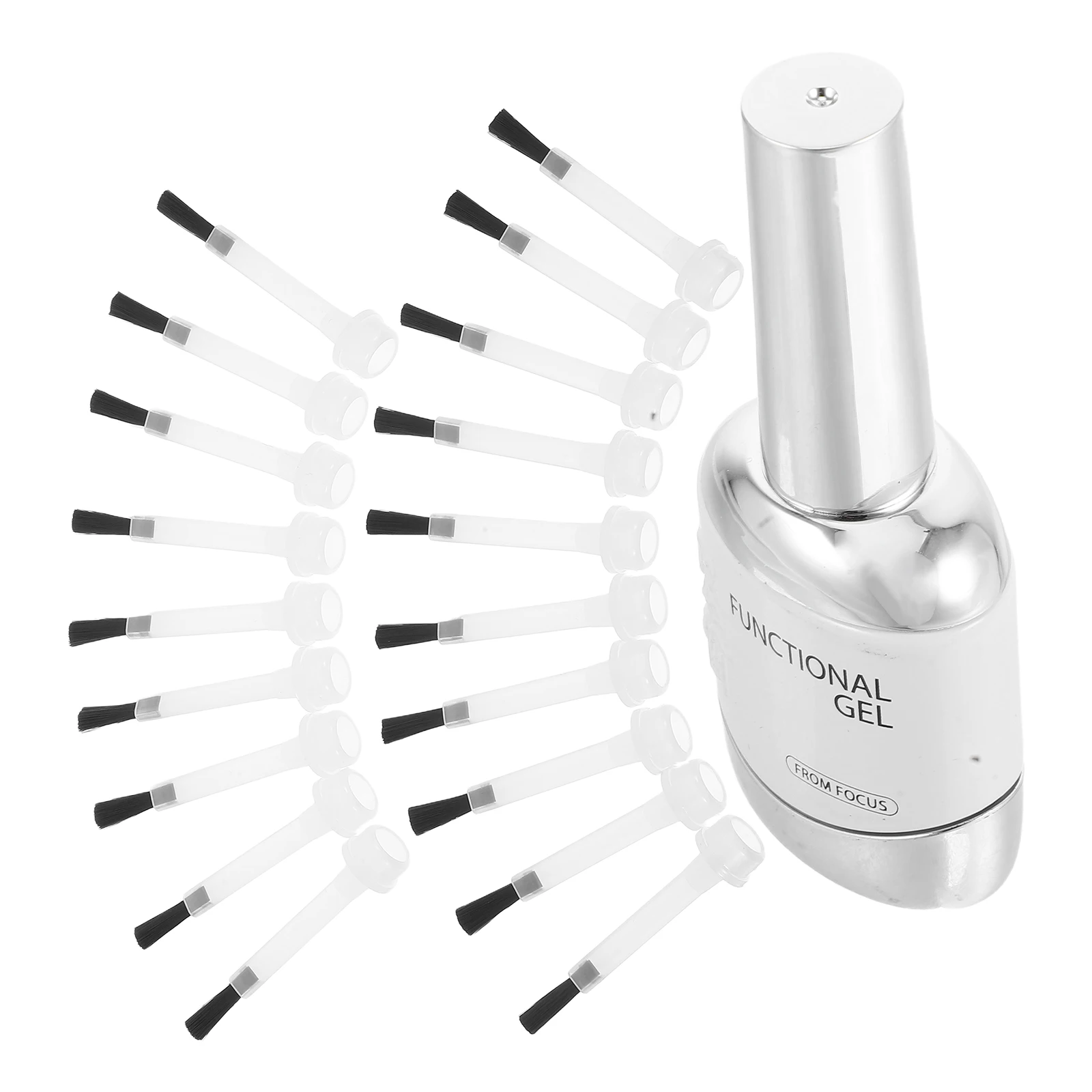 

20 Nail Bottle Replacement Nail Polish Bottles Brush Brushes Gel French Fingernail Tools Manicure Supplies For Home Salon