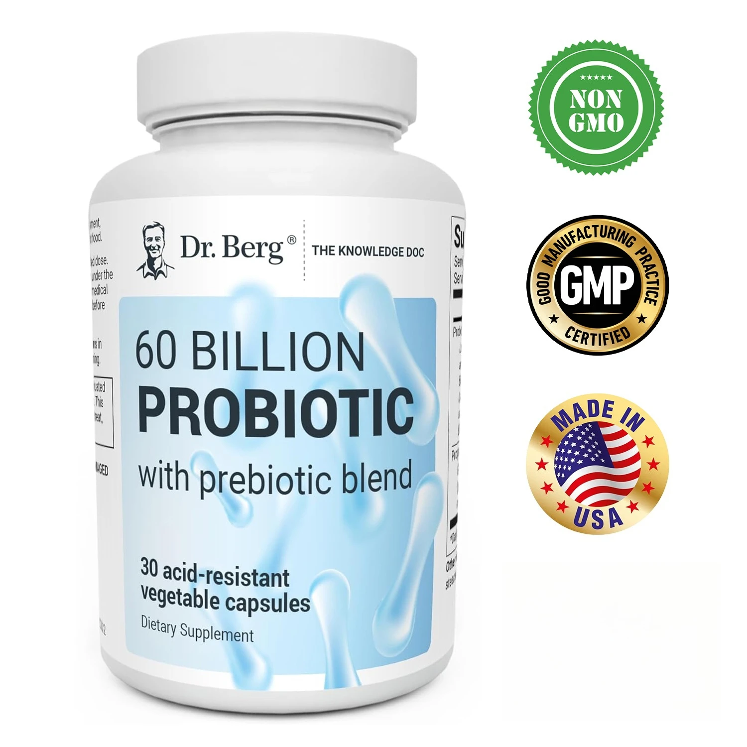 

Nutritionals 60 Billion Probiotic Supplement Capsules - Digestive Health, Gut and Immune Support, Boosts Energy Production