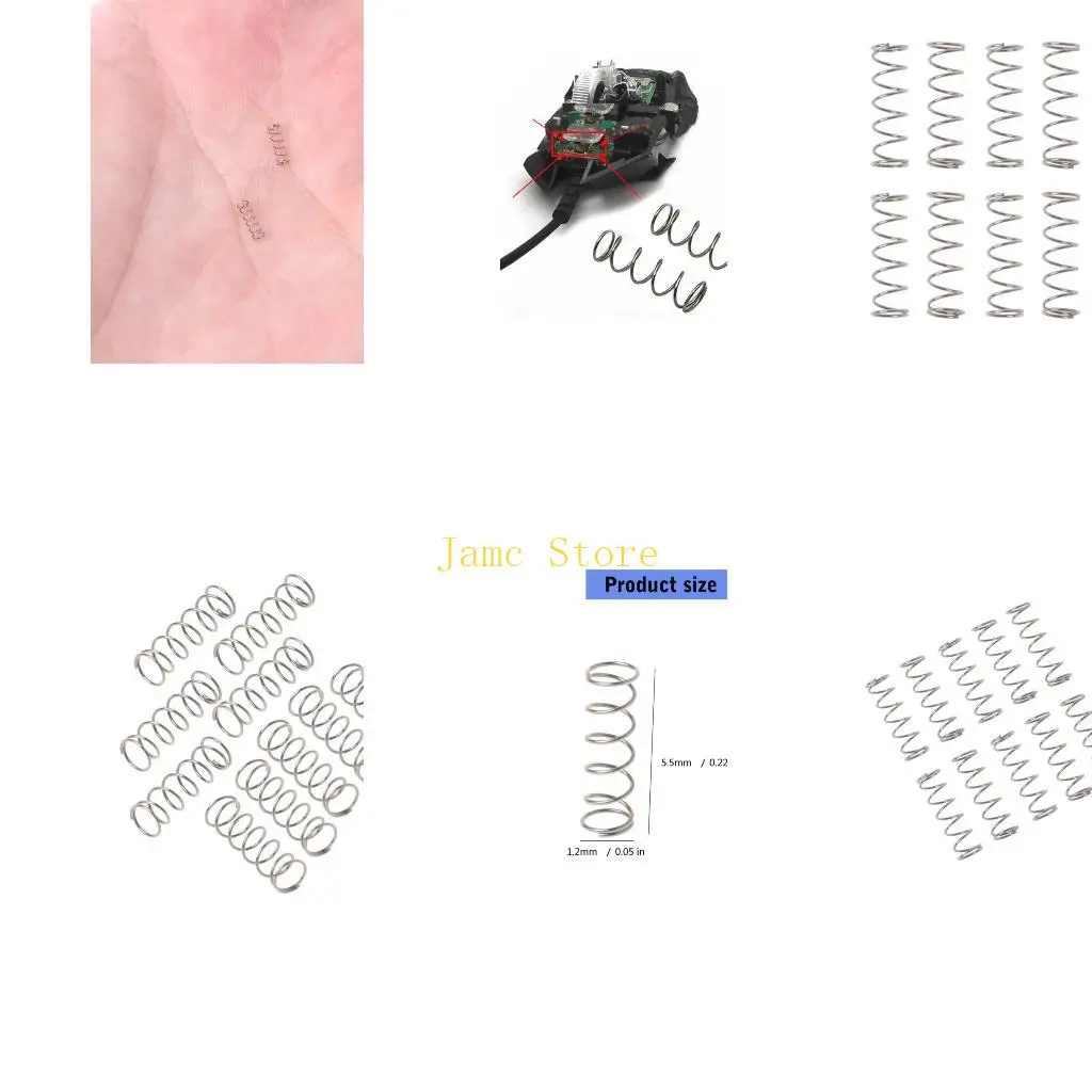 

LX0B 10Pcs High Elasticity Scroll Pulley Springs Precisions Mouse Wheel Restoration