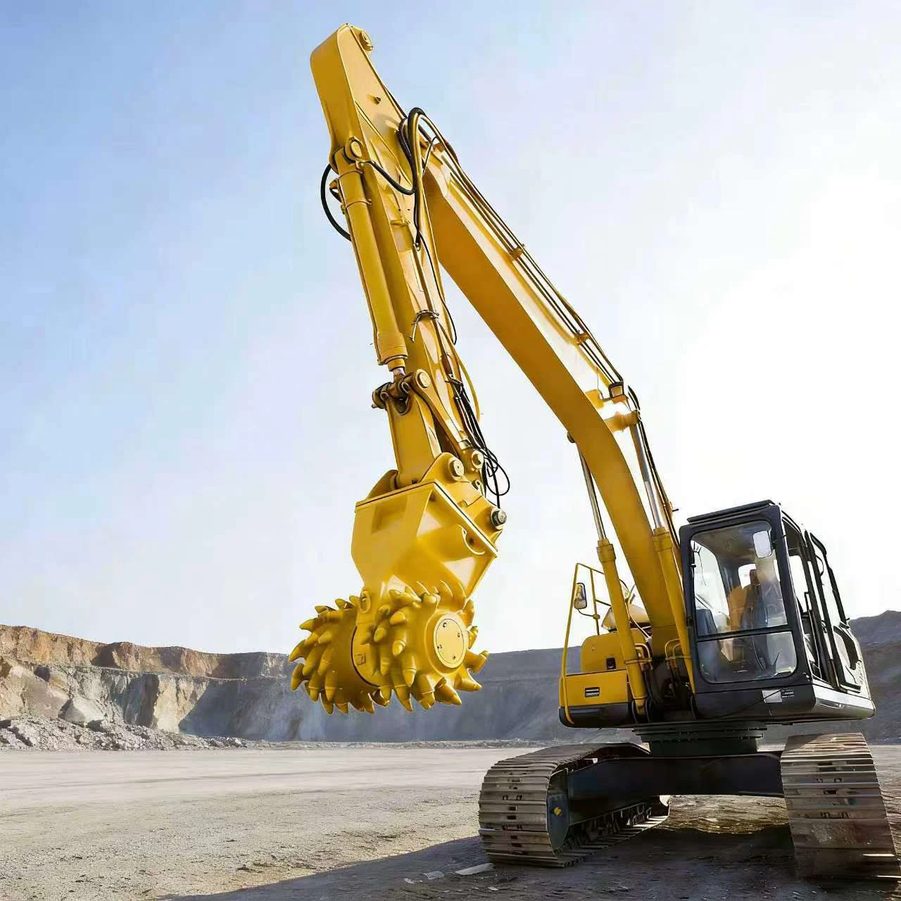 Hydraulic Milling Attachment Drum Cutter Rotary Drum Cutter Hydraulic Drum Cutter Multifunctional for Concrete Asphalt Rock