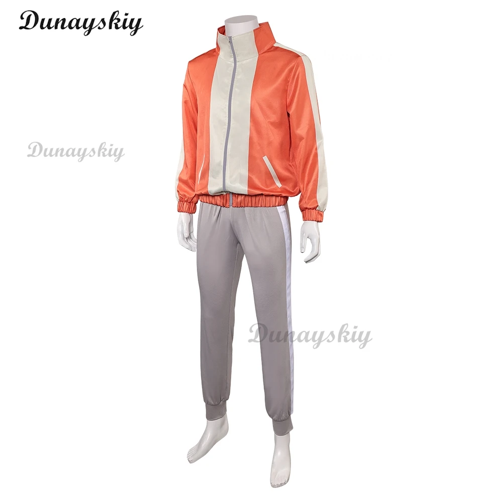 Jiji 코스프레 애니메이션 Dandadan 코스프레 판타지아 탑 바지 의상 소년을위한 변장 남성 성인 할로윈 카니발 파티 슈트