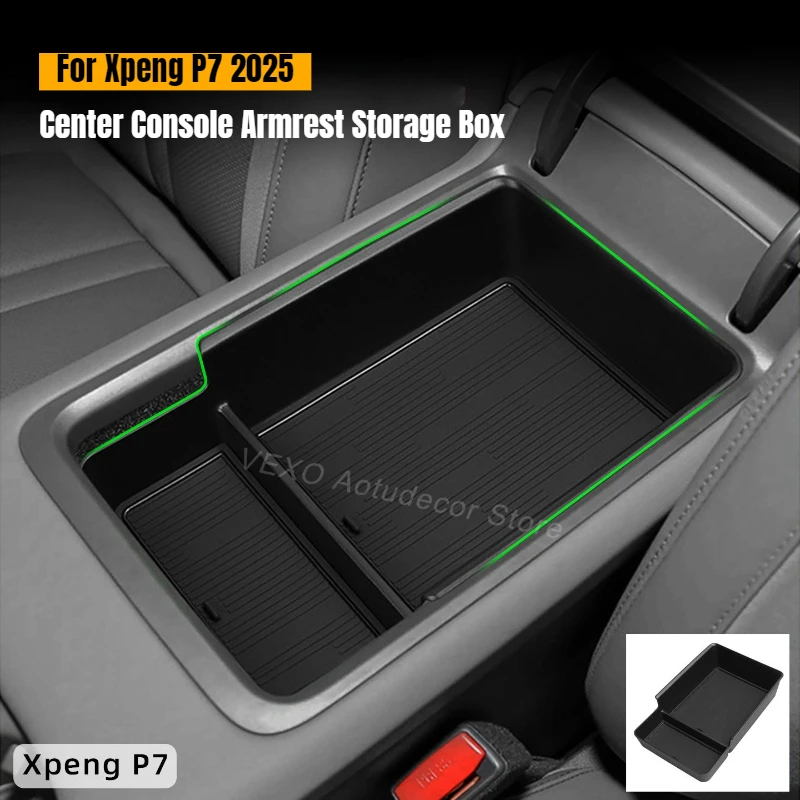 

For Xpeng P7 2025 Armrest Center Console Storage Box Electric Car Multi-Layer Organizer Tray Dividers Stowing Tidying Interior