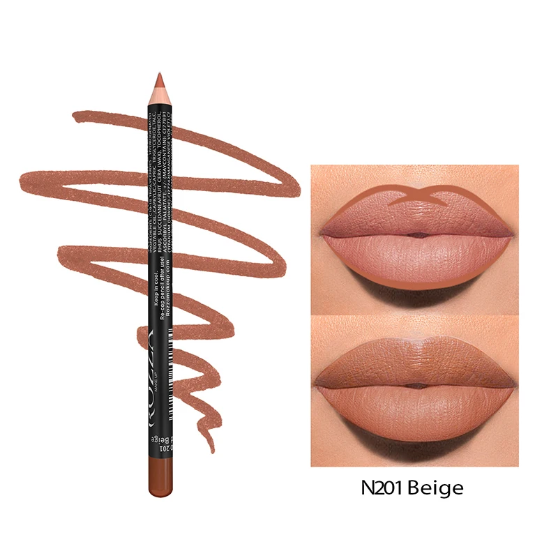 14 Kleur Nude Matte Lippenstift Potlood Langdurige Waterdichte Lip Potlood Hoge Gepigmenteerde Lip Liner Lip Make-Up Tool