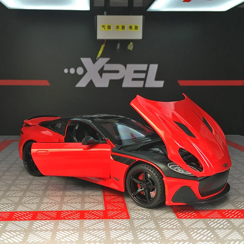 1:22 Martin DBS-Legierungsautomodell, Türen und die vordere Motorhaube und die Kofferraumtür kann geöffnet werden, hat simulierte Ton- und Beleuchtungsfunktionen