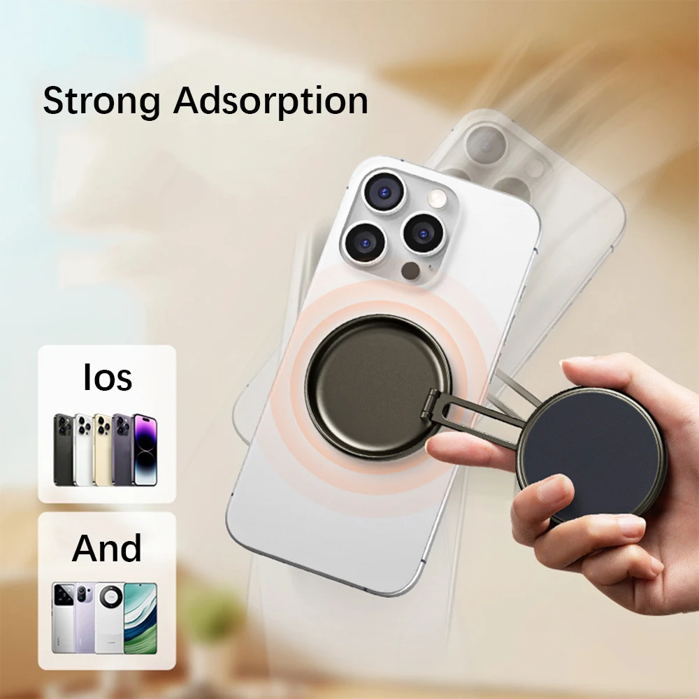 Supporto per tablet magnetico 3 sezioni anello di aspirazione magnetico bifacciale telefono a mano popsocket supporto per iPad Magsafe doppio