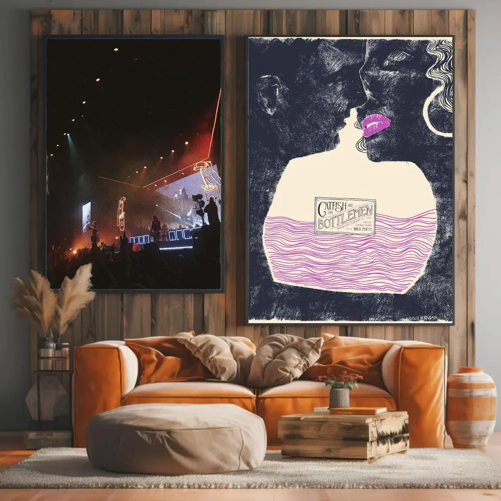 band C-Catfish and the Bottlemen-N Painting Calligraphy Artwork for Living Room Bedroom Office Home Decor