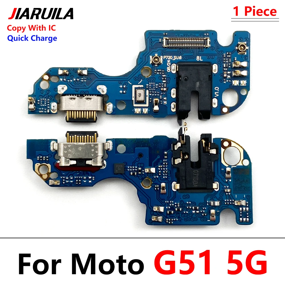 50Pcs，USB Charging Port Charger Connector Flex Board For Moto G22 G71 G51 5G E40 E20 E6 Plus E7 Power / One Fusion Hyper Macro