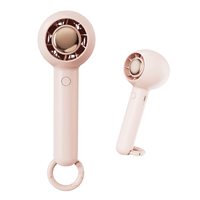 Mini Portable USB Rechargeable Handheld Pocket Fan with Carabiner, for Kids Office School Travel Outdoor Camping, 1200mAh