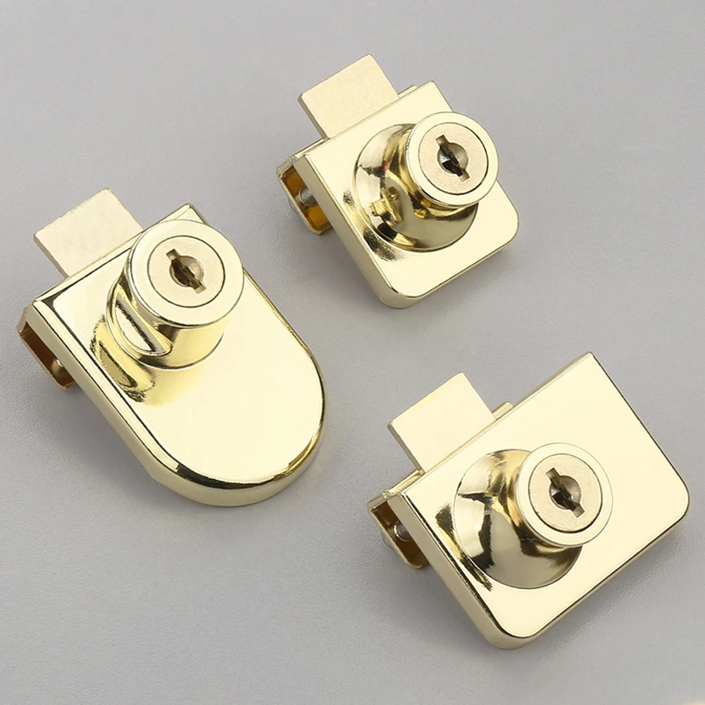 Elegant Door Lock 36.1*31.8*21.1 Mm Display Case Lock Elegant Gold Finish Long-lasting Use Quality Lock Mechanism