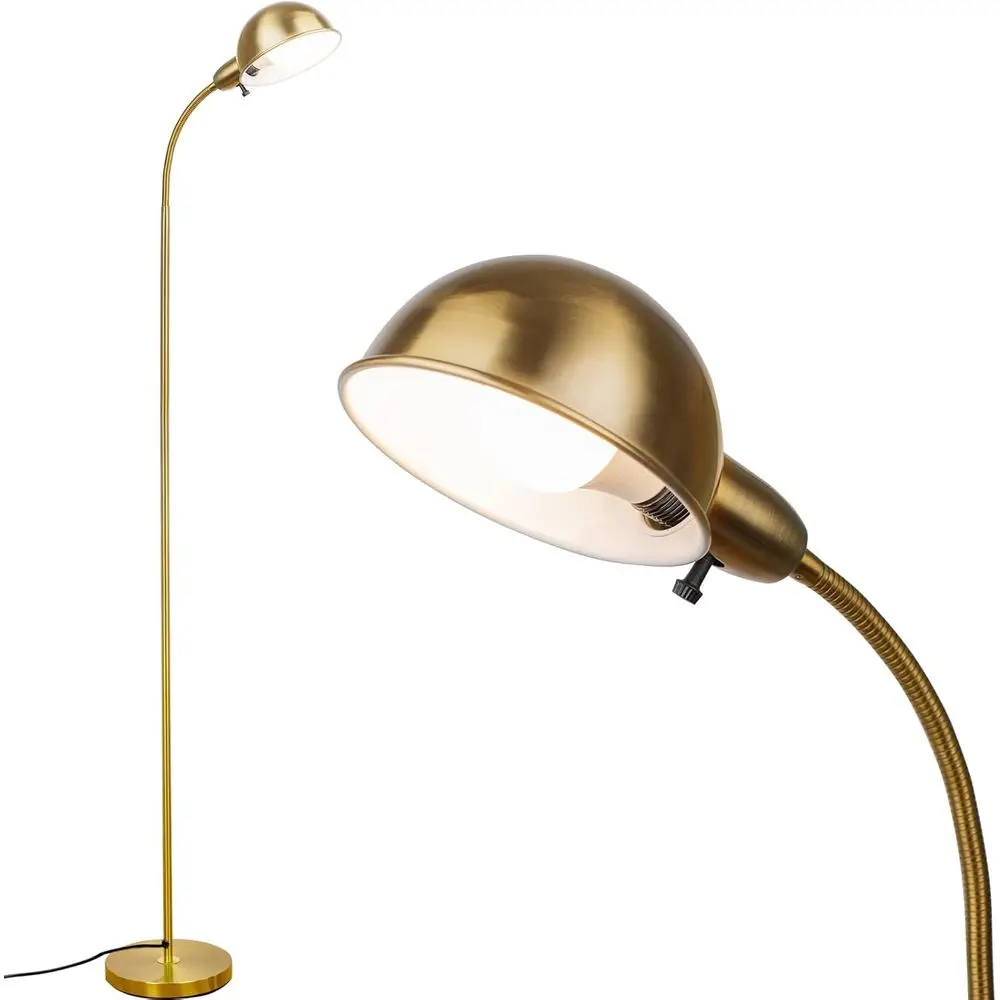 

Dimmable Floor Lamp with Flexible Gooseneck and Rotatable Shade, Modern Style Standing Tall Lamp, E26 Socket, LED Reading Lamp (