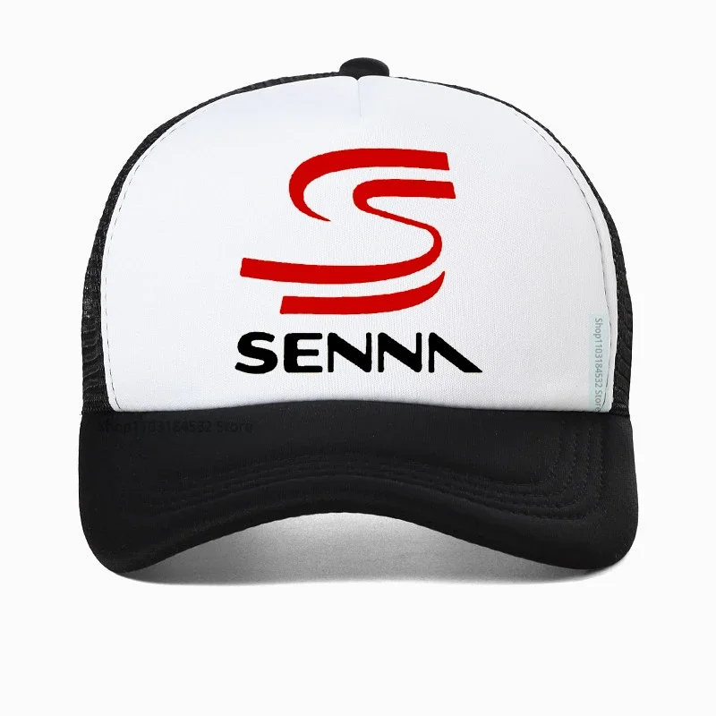 Fashion Hero F1 Ayrton Senna hat for Men Senna F1 Car Race Baseball cap Women Visor Mesh Breathable Trucker Caps  Bone Garros