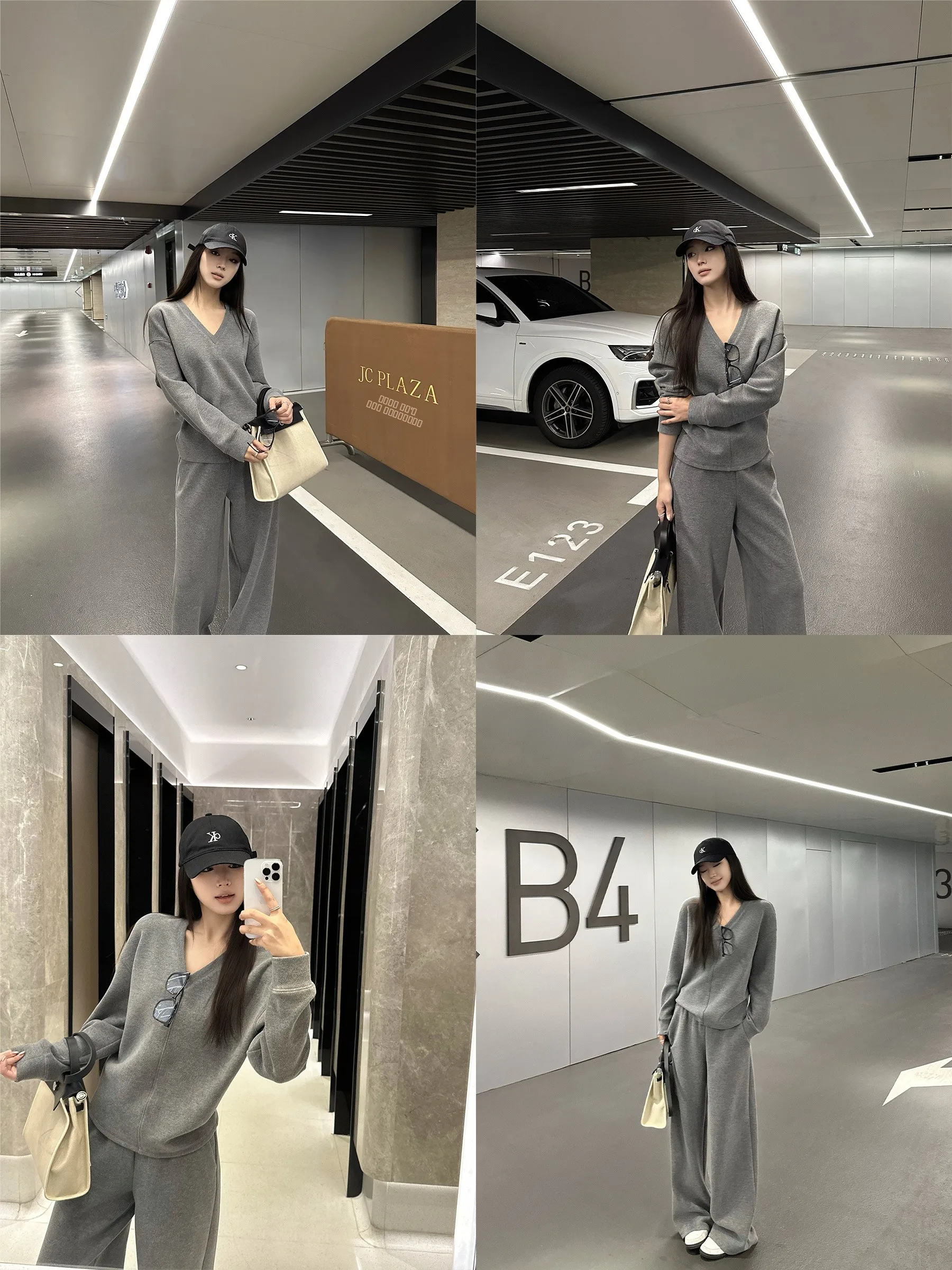 

Комплект 5werkwen Lazy Girl: свитшот с V-образным вырезом и широкие брюки — повседневный костюм-двойка для женщин