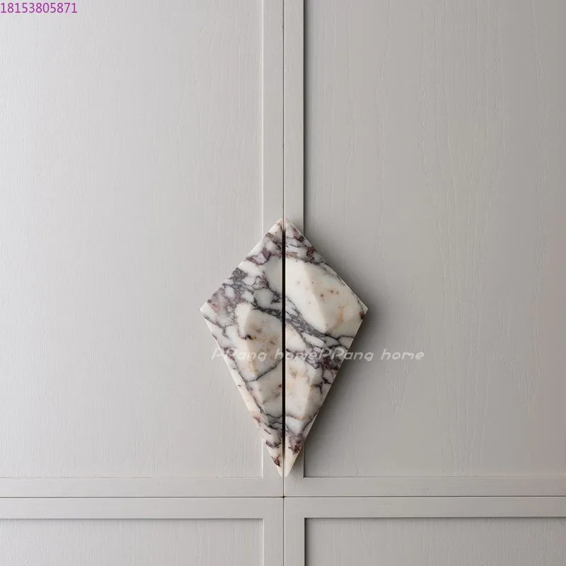 Italian light luxury natural marble handle designer model room advanced